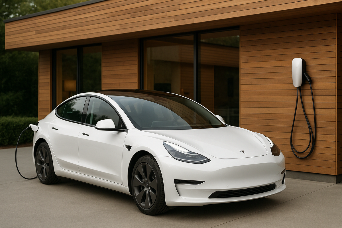 Moderne Wallbox für E-Auto Laden